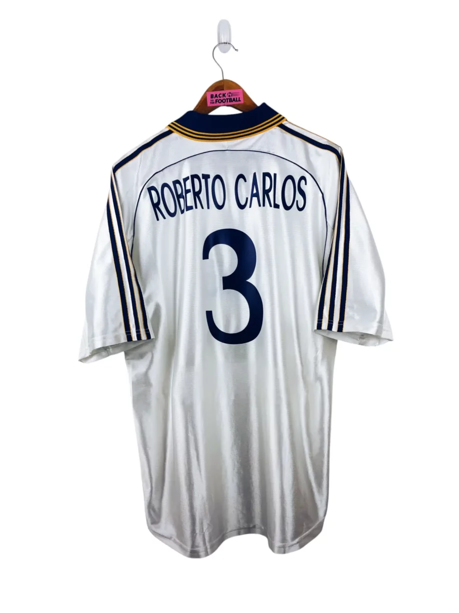 maillot vintage domicile Real Madrid 1998/2000 floqué Roberto Carlos #3