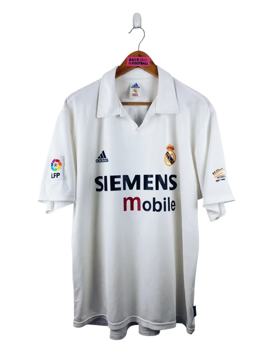 maillot vintage domicile Real Madrid 2002/2003 centenaire floqué Zidane #5
