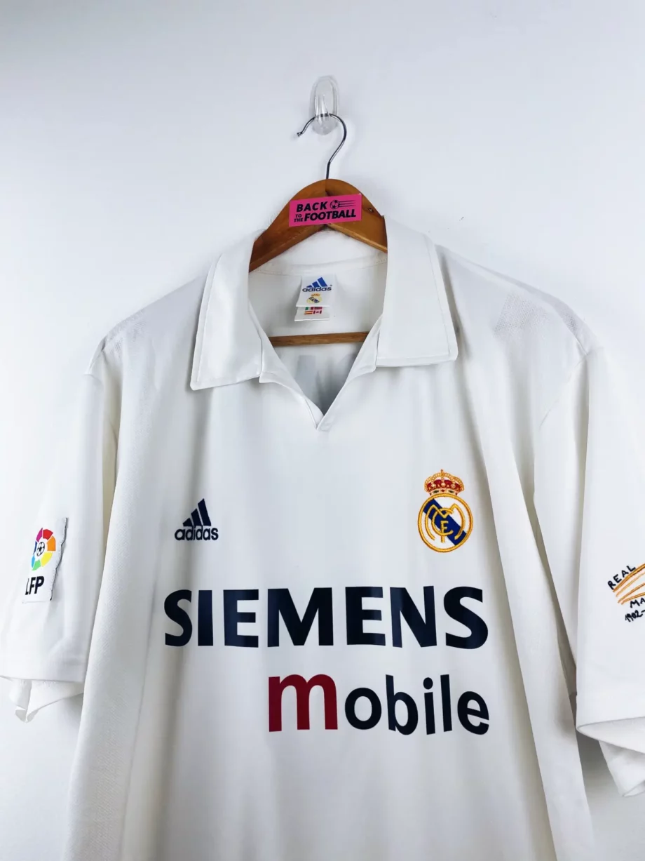 maillot vintage domicile Real Madrid 2002/2003 centenaire floqué Zidane #5
