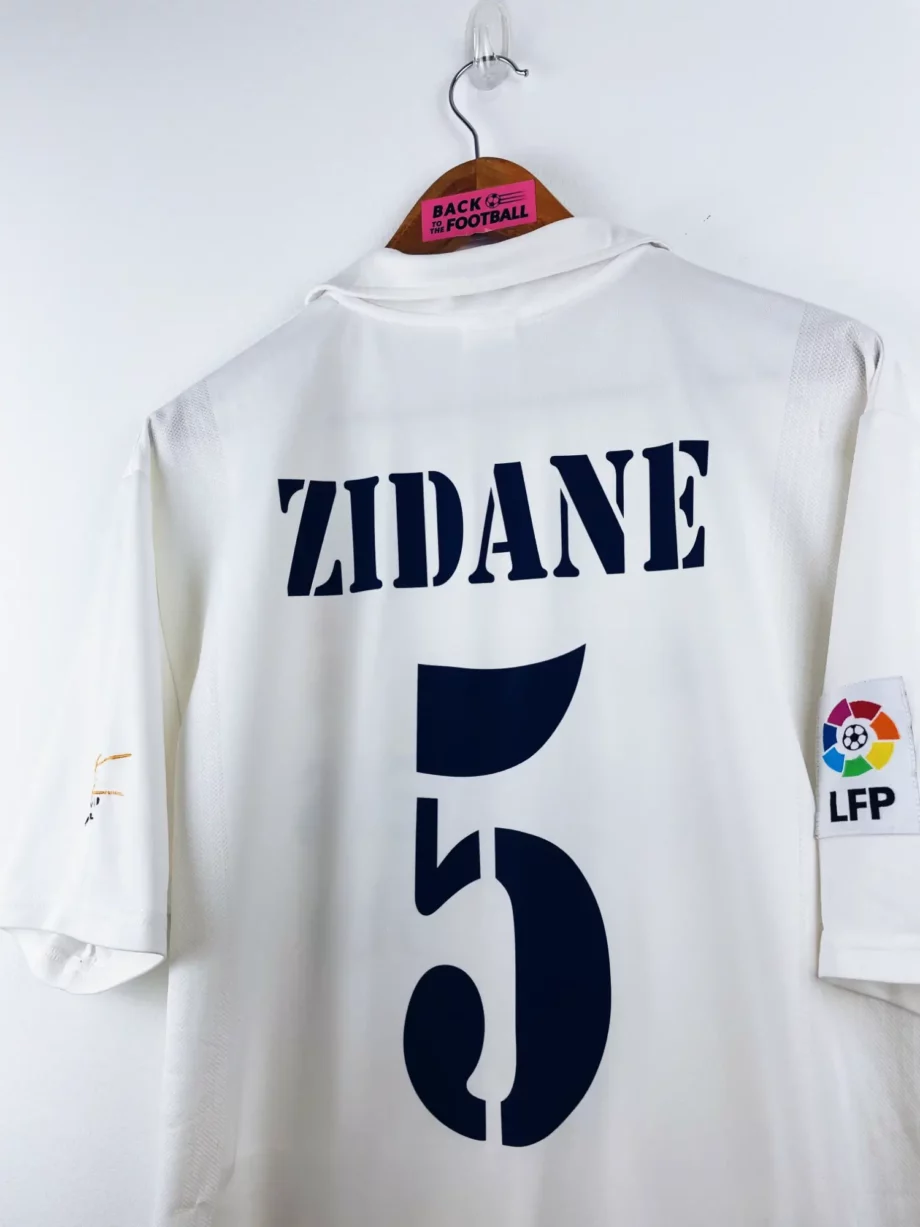 maillot vintage domicile Real Madrid 2002/2003 centenaire floqué Zidane #5
