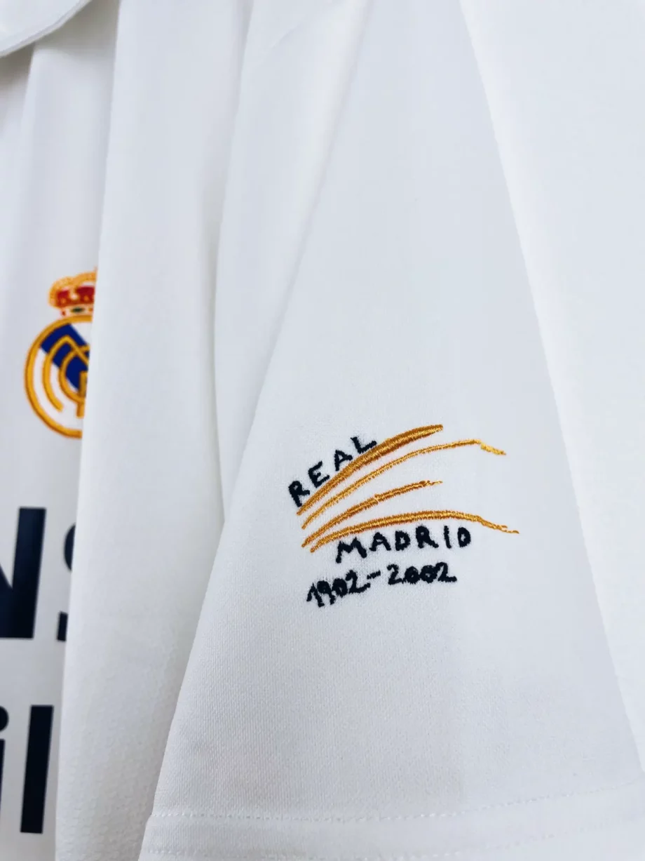 maillot vintage domicile Real Madrid 2002/2003 centenaire floqué Zidane #5