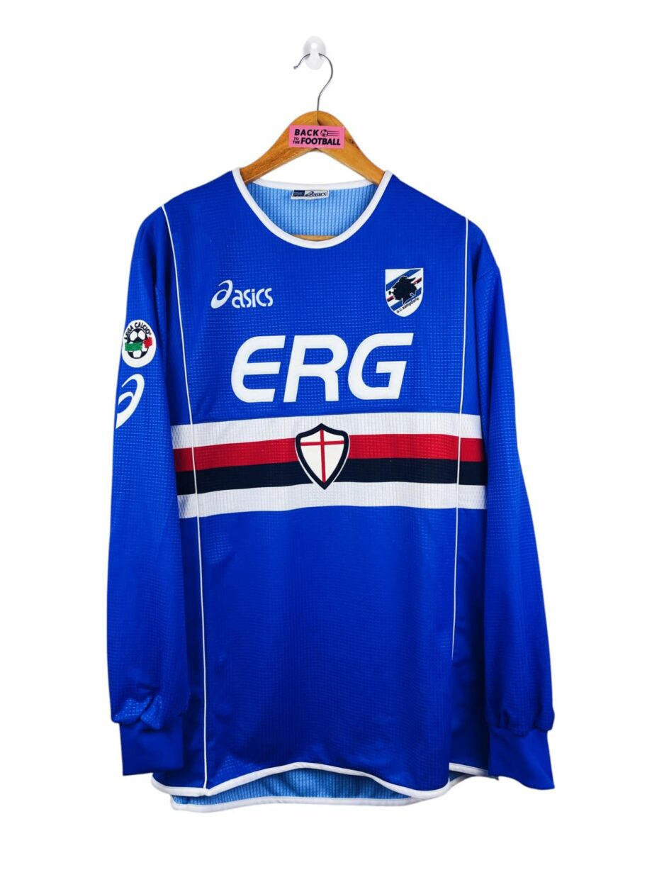 maillot vintage domicile Sampdoria 2002/2003 préparé (match issue) ou porté (match worn) par Volpi #4