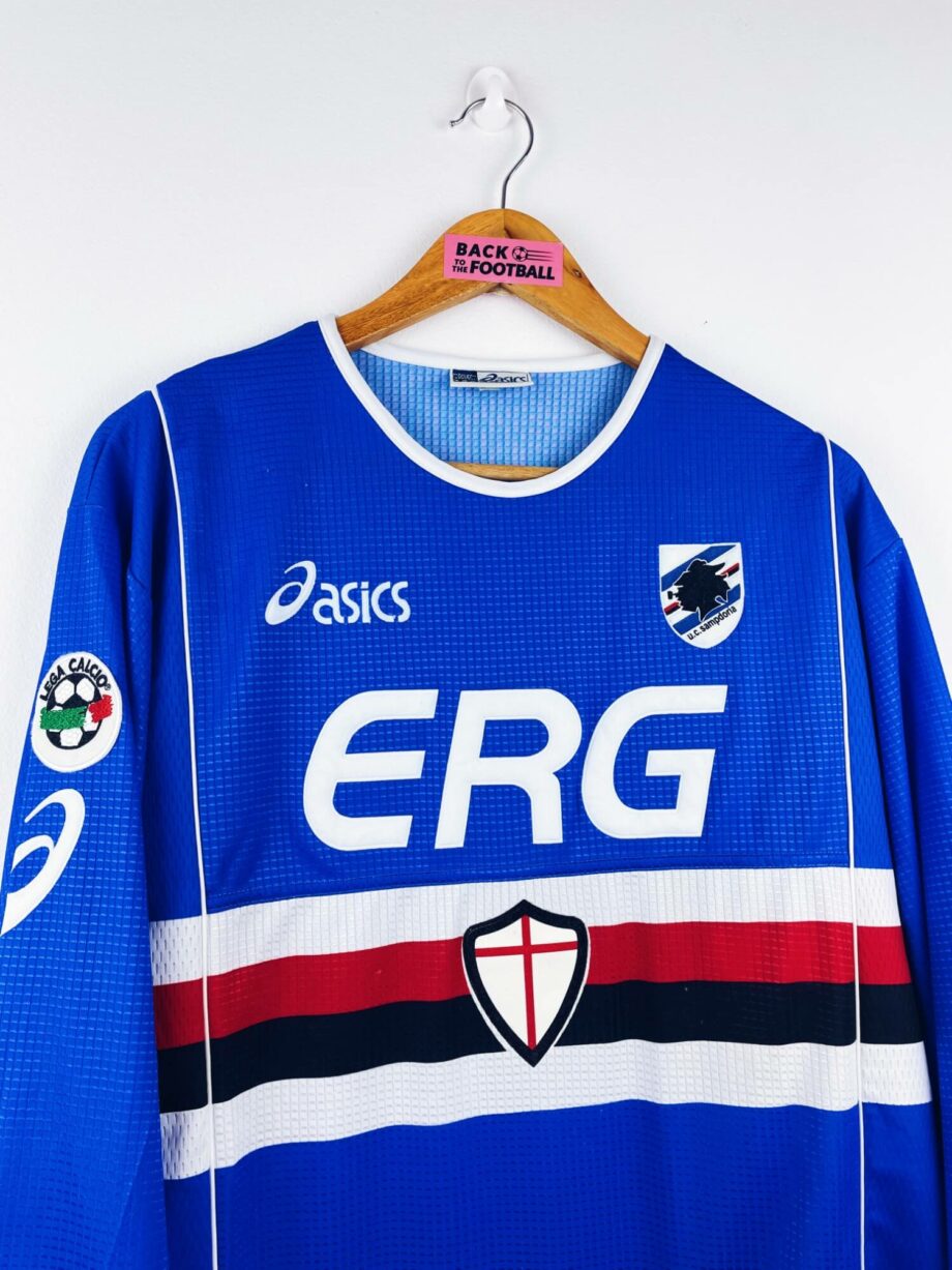 maillot vintage domicile Sampdoria 2002/2003 préparé (match issue) ou porté (match worn) par Volpi #4