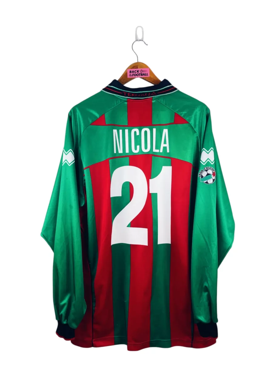 maillot vintage domicile Ternana 2003/2004 préparé (match issue) ou porté (match worn) par Nicola #21