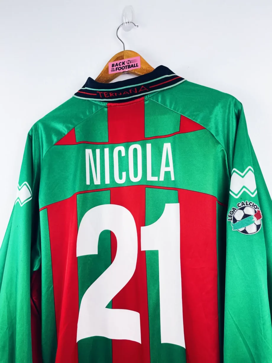 maillot vintage domicile Ternana 2003/2004 préparé (match issue) ou porté (match worn) par Nicola #21