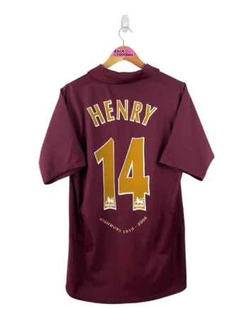 maillot vintage domicile Arsenal 2005/2006 floqué Henry #14