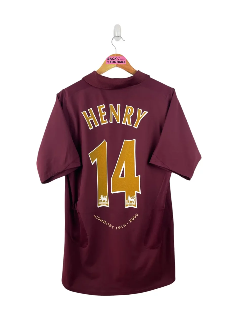 maillot vintage domicile Arsenal 2005/2006 floqué Henry #14