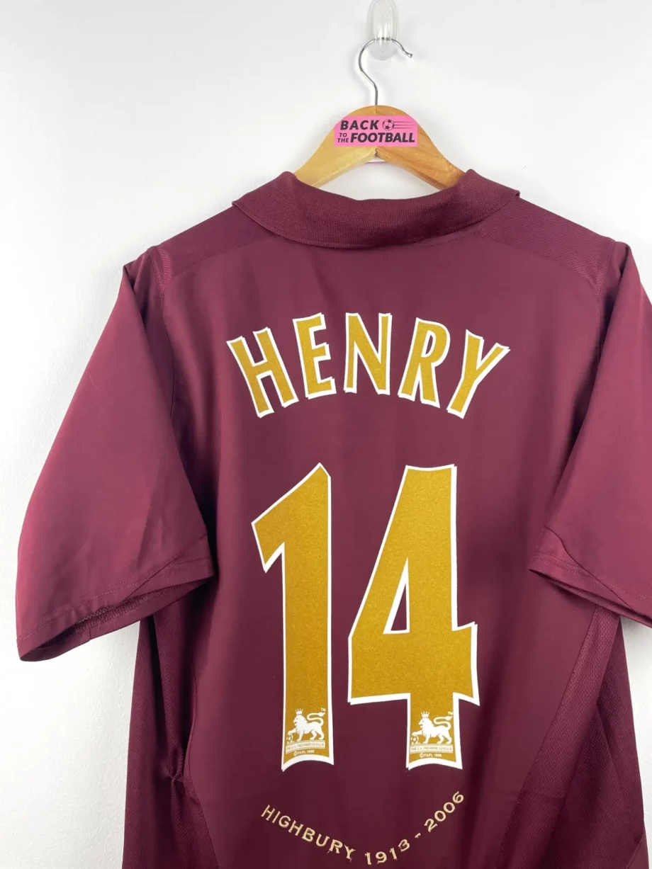 maillot vintage domicile Arsenal 2005/2006 floqué Henry #14
