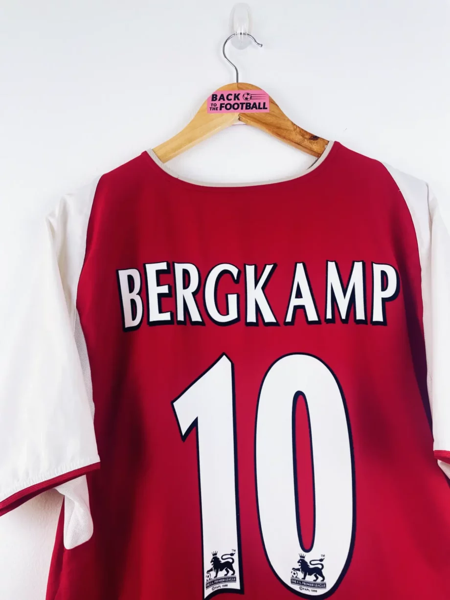 maillot vintage domicile Arsenal 2002/2004 floqué Bergkamp #10