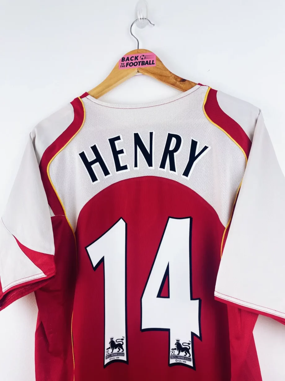 maillot vintage domicile Arsenal 2004/2005 floqué Henry #14