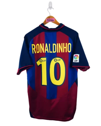 maillot vintage domicile Barcelone 2003/2004 floqué Ronaldinho #10