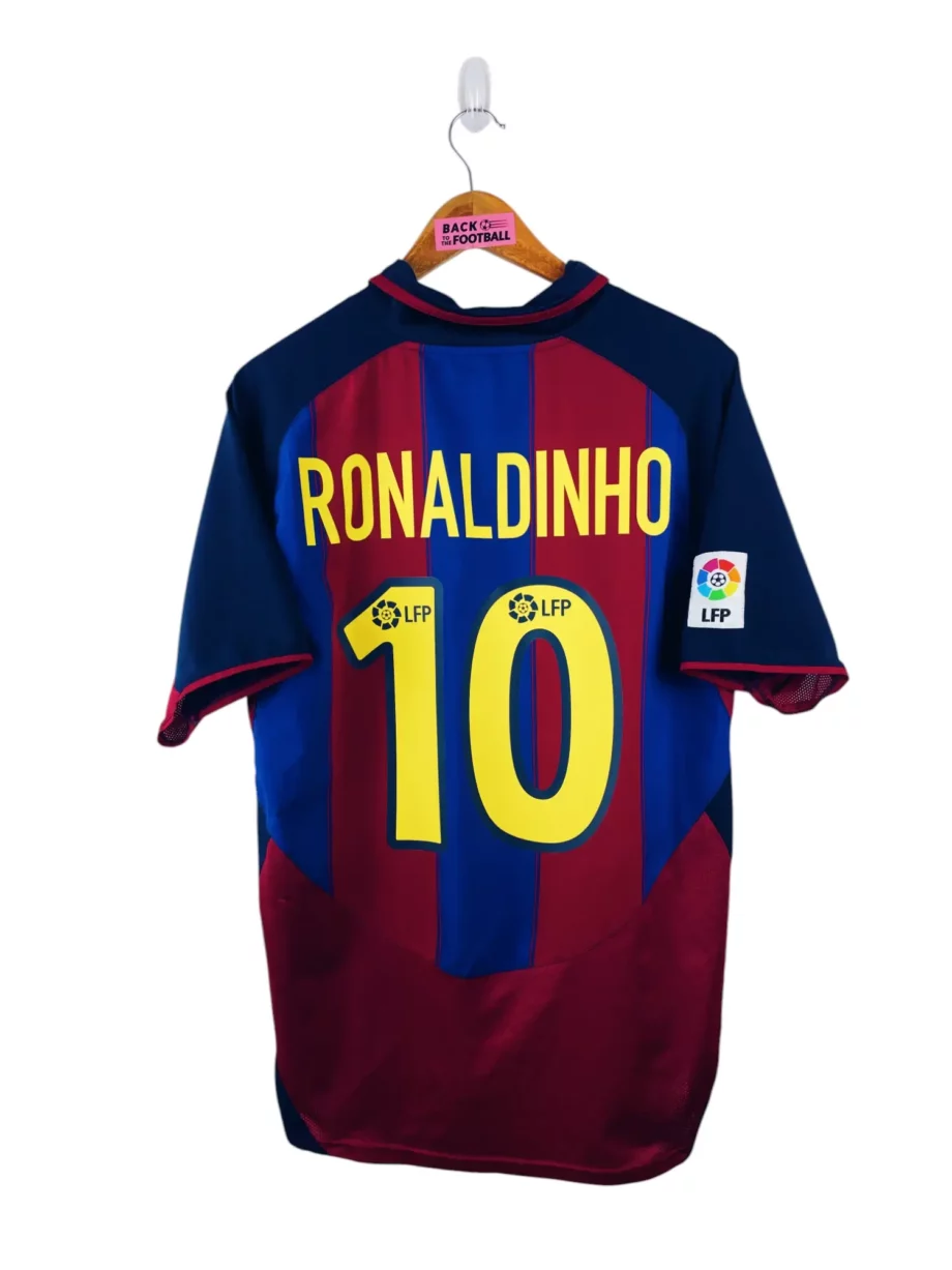 maillot vintage domicile Barcelone 2003/2004 floqué Ronaldinho #10