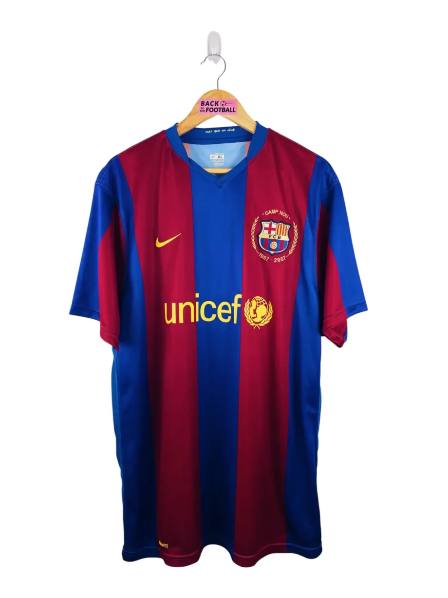 maillot vintage domicile Barcelone 2007/2008 floqué Ronaldinho #10