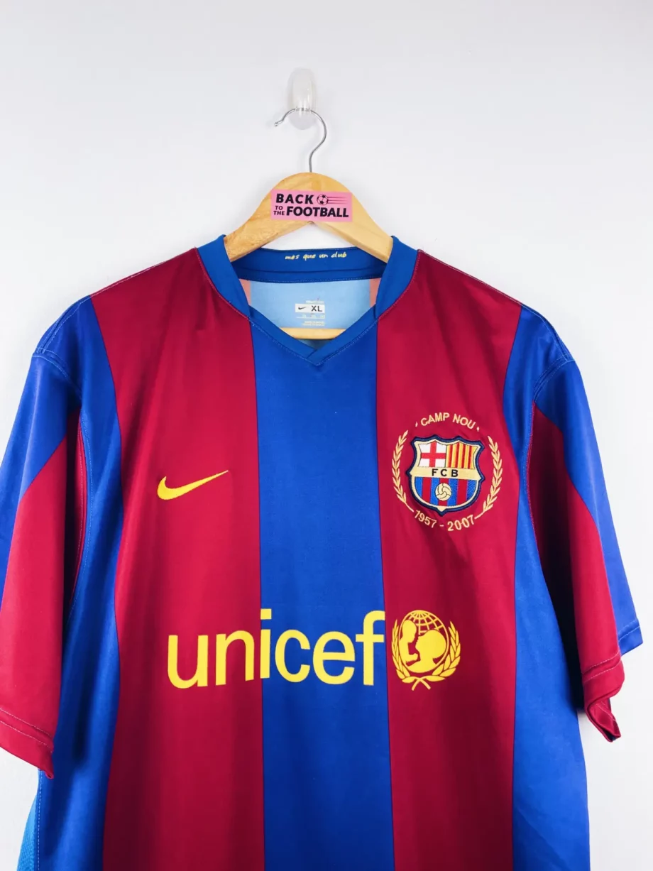 maillot vintage domicile Barcelone 2007/2008 floqué Ronaldinho #10