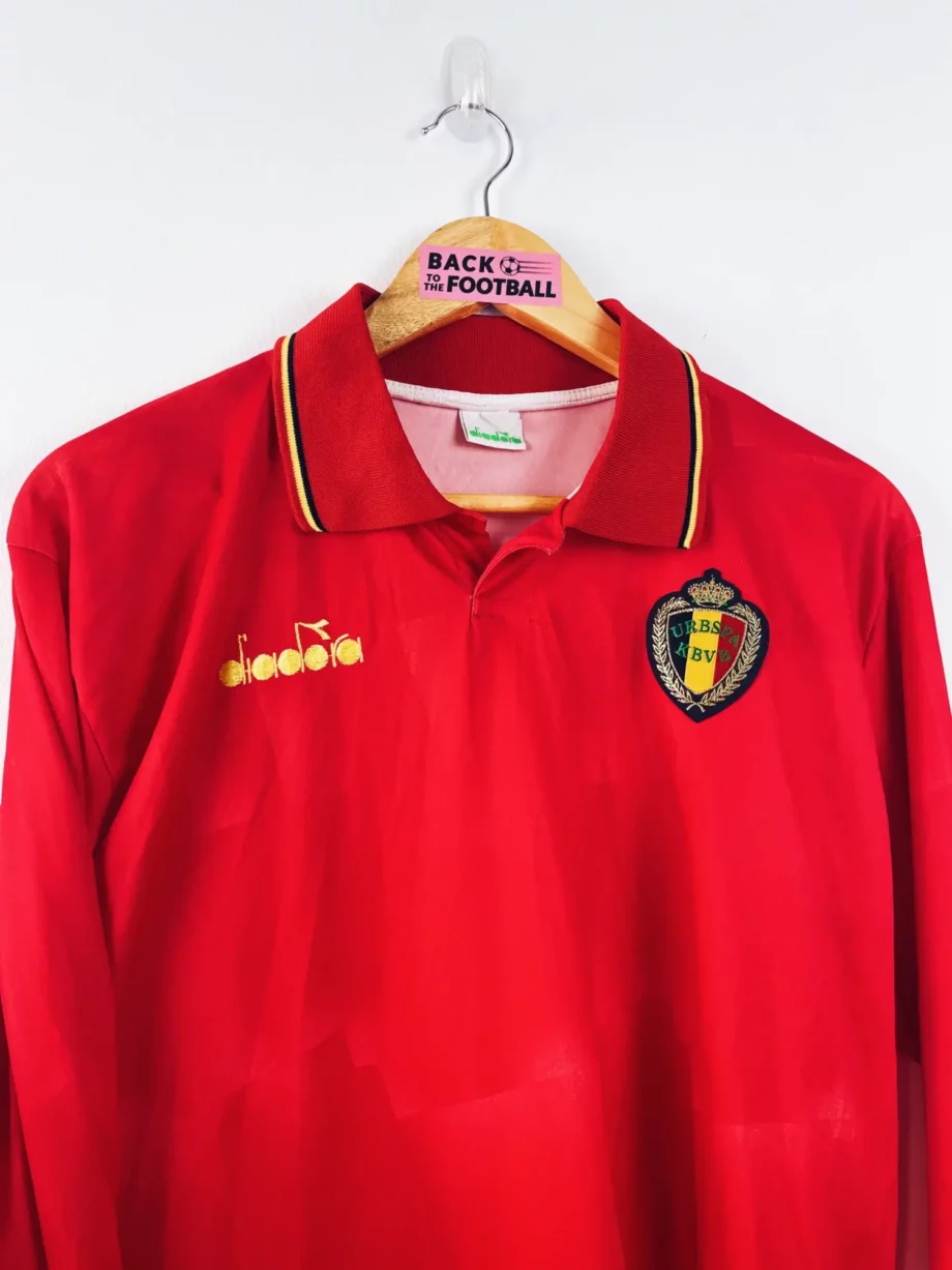 maillot vintage domicile Belgique 1992 manches longues