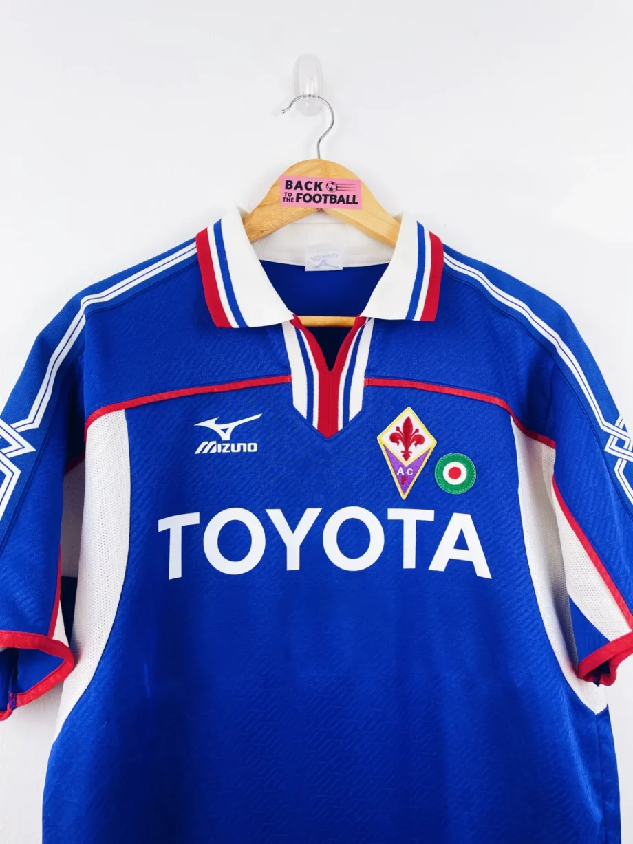 maillot vintage domicile Fiorentina 2001/2002 floqué Adriano #90