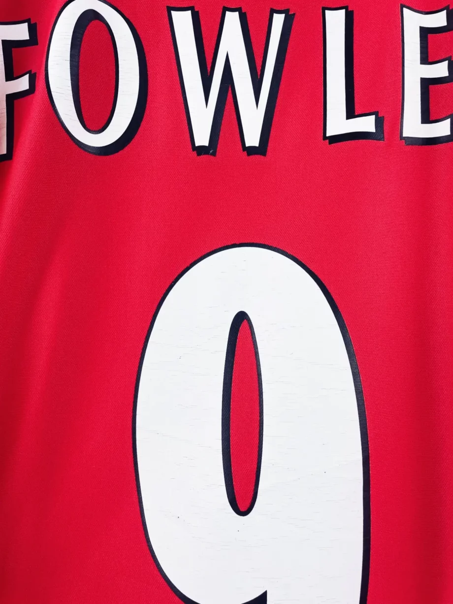 maillot vintage domicile Liverpool 2000/2002 floqué Fowler #9