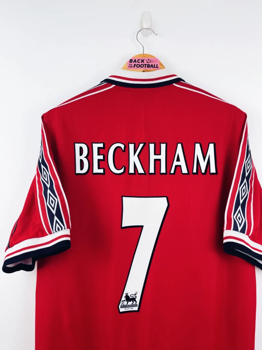 maillot vintage domicile Manchester United 1998/2000 floqué Beckham #7