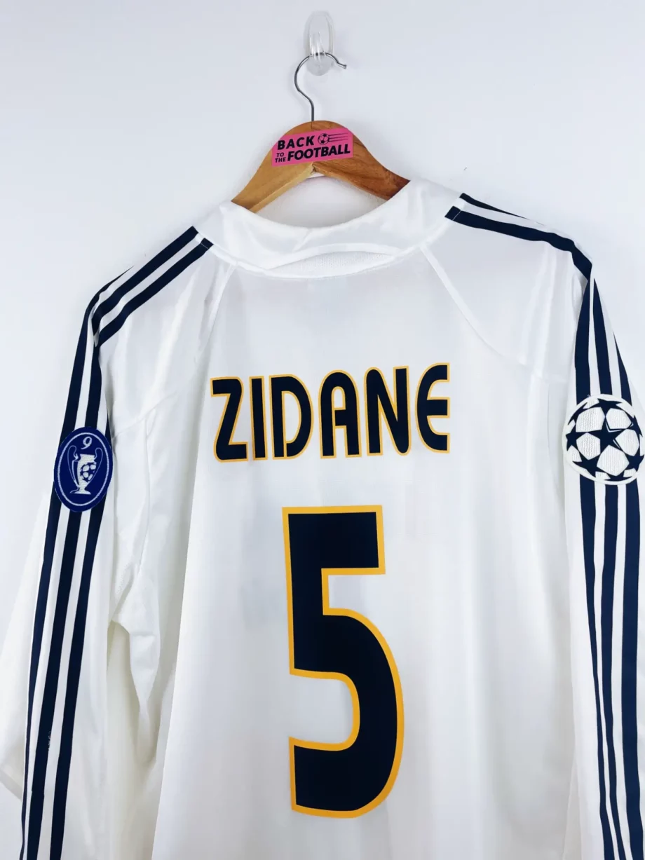maillot vintage domicile Real Madrid 2004/2005 manches longues floqué Zidane #5
