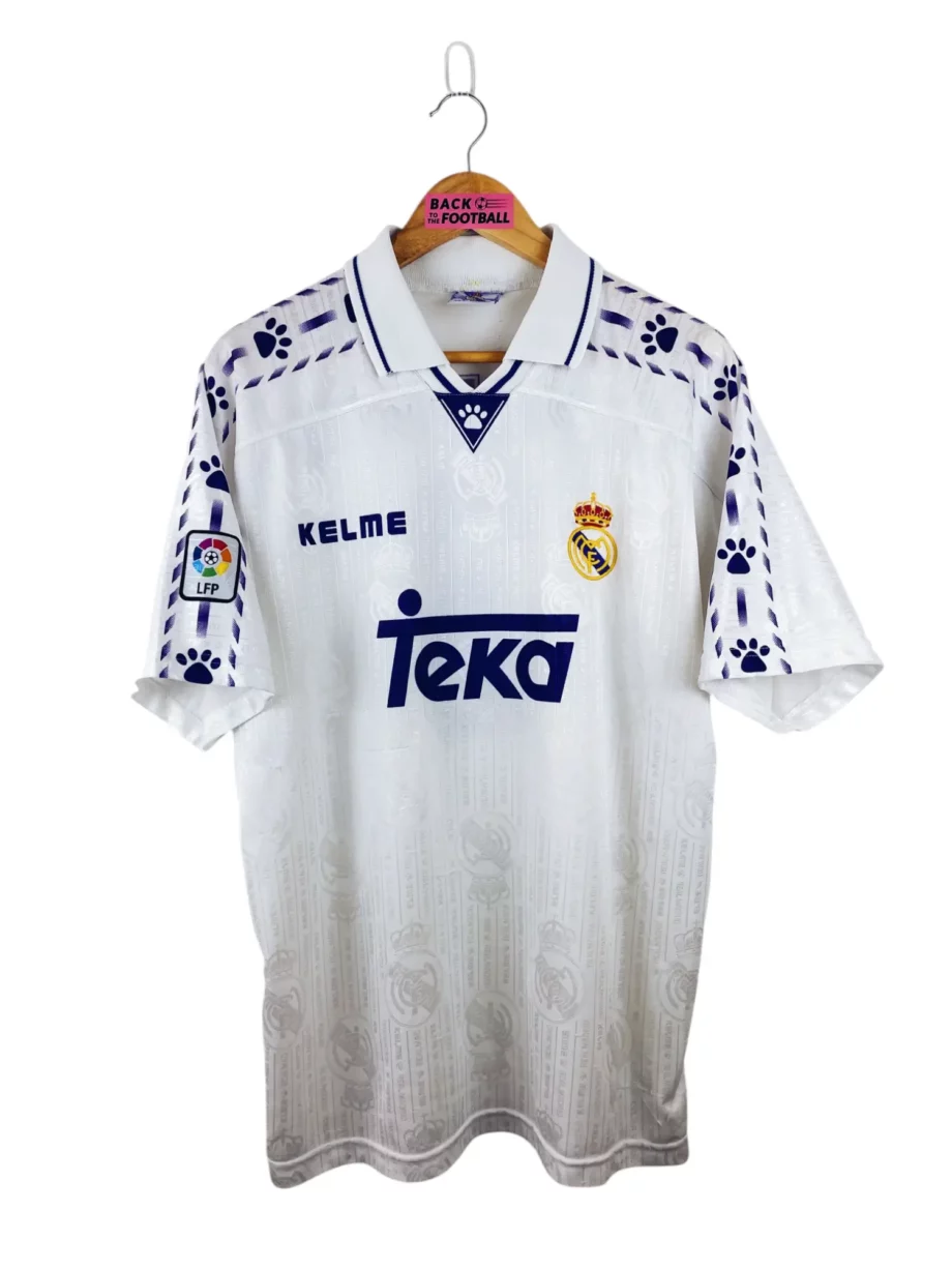 maillot vintage domicile Real Madrid 1996/1997 floqué R. Carlos #3