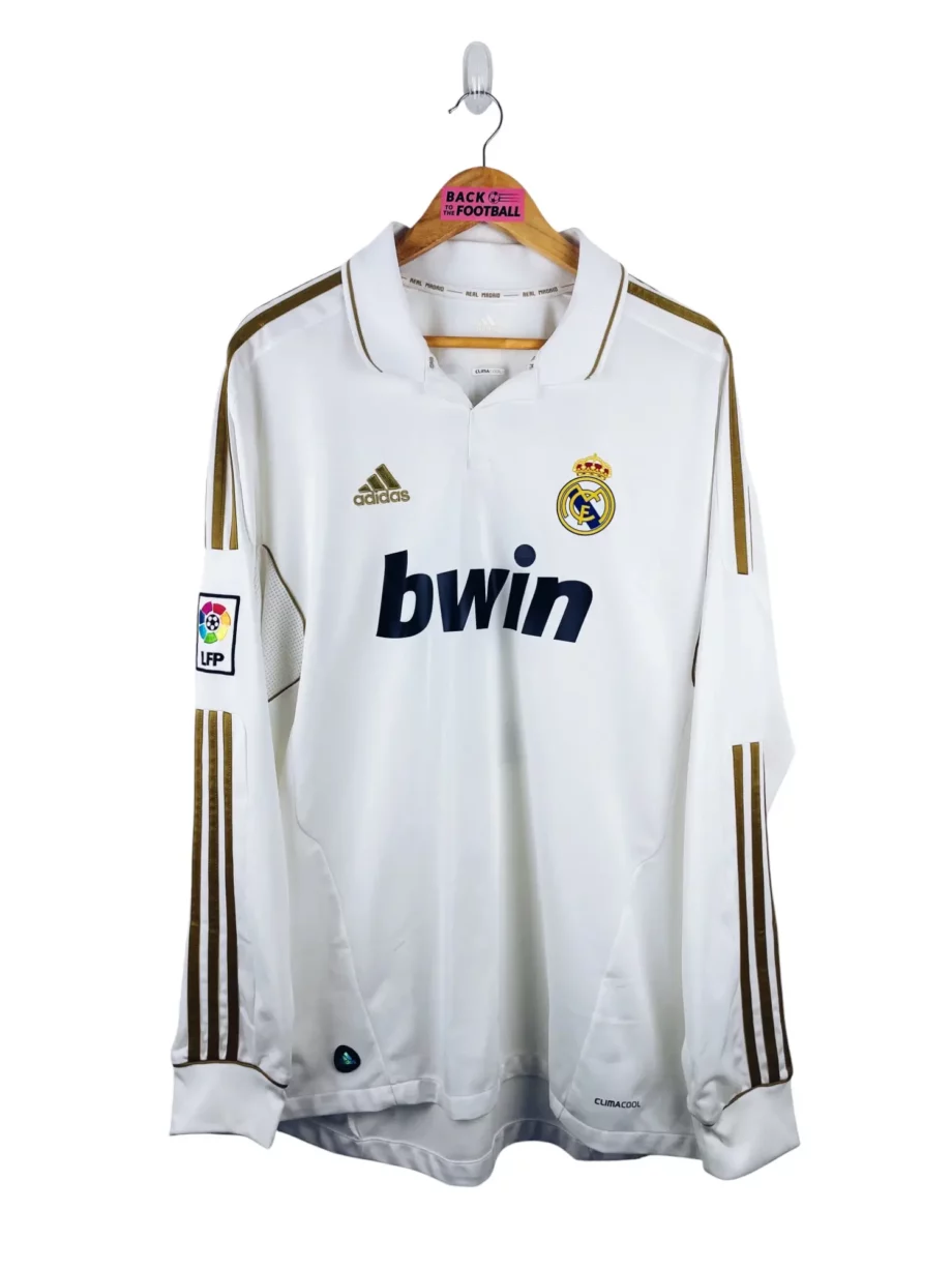 maillot vintage domicile Real Madrid 2011/2012 manches longues floqué Benzema #9