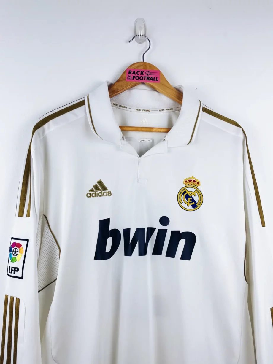 maillot vintage domicile Real Madrid 2011/2012 manches longues floqué Benzema #9