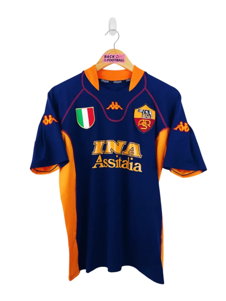 Maillot De Football Vintage Kappa AS Roma 2001-02 Troisième Tenue - Taille M - Occasion