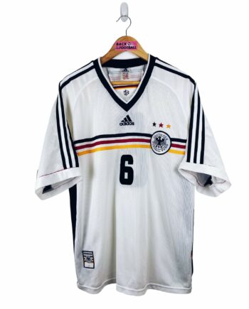 maillot vintage domicile Allemagne 1998 préparé (match issue) ou porté (match worn) par le numéro 6