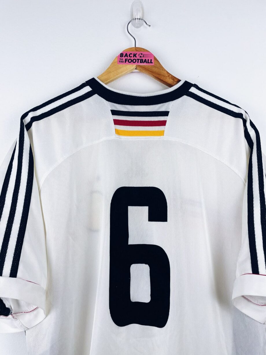 maillot vintage domicile Allemagne 1998 préparé (match issue) ou porté (match worn) par le numéro 6
