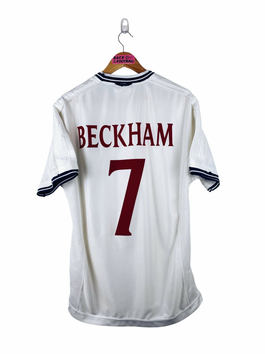 maillot vintage domicile Angleterre 1999/2001 floqué Beckham #7