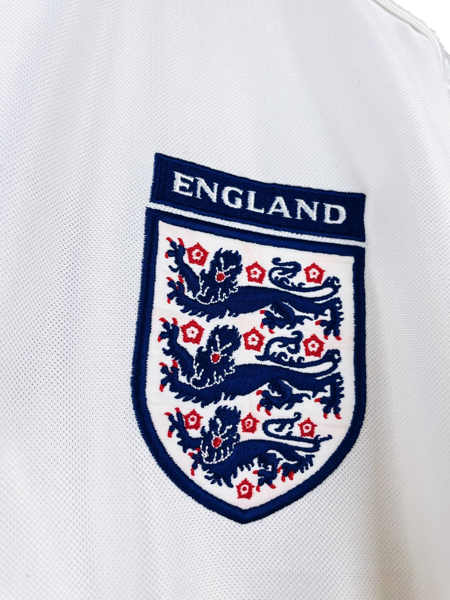 maillot vintage domicile Angleterre 1999/2001 floqué Beckham #7