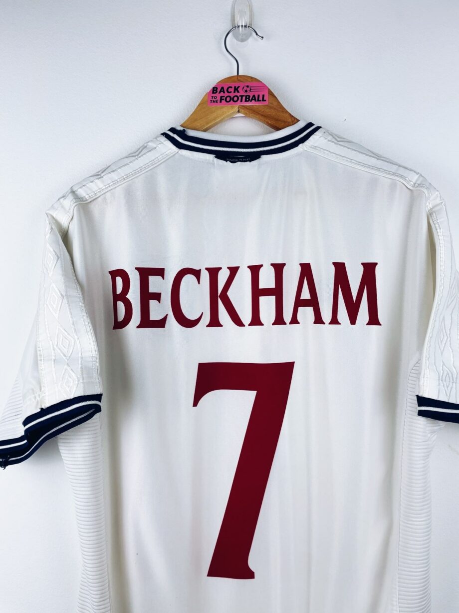 maillot vintage domicile Angleterre 1999/2001 floqué Beckham #7