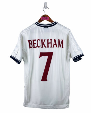 maillot vintage domicile Angleterre 1999/2001 floqué Beckham #7