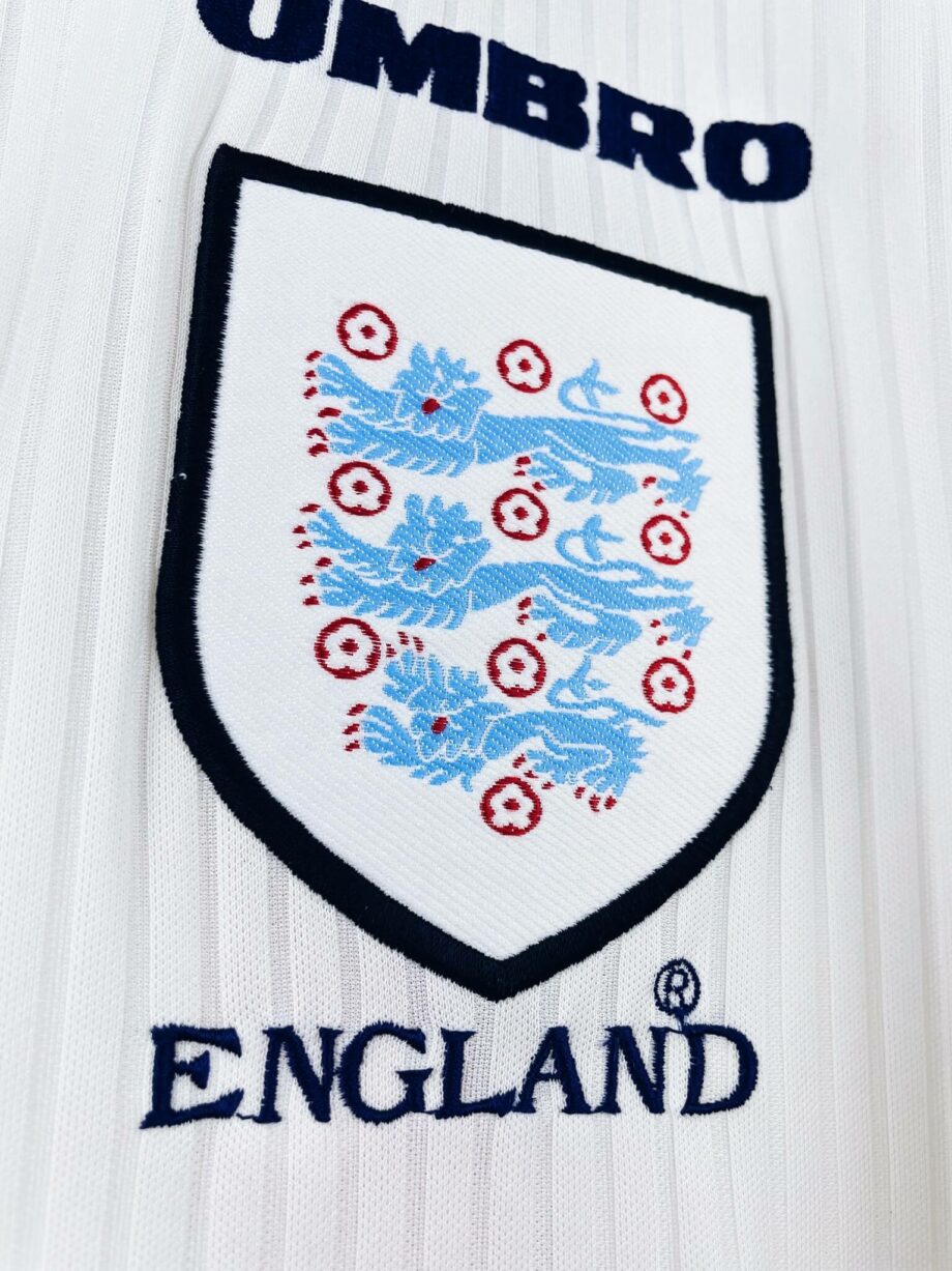 maillot vintage domicile Angleterre 1998 floqué Beckham #7