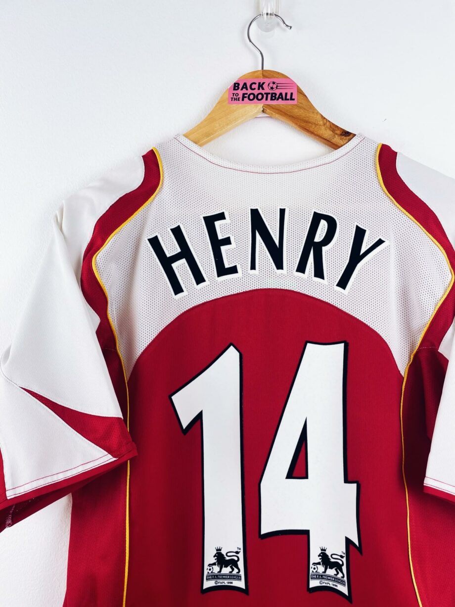 maillot vintage domicile Arsenal 2004/2005 floqué Henry #14