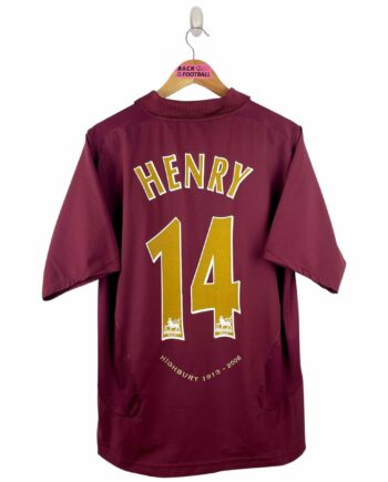 maillot vintage domicile Arsenal 2005/2006 floqué Henry #14