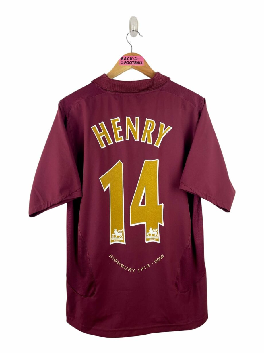 maillot vintage domicile Arsenal 2005/2006 floqué Henry #14