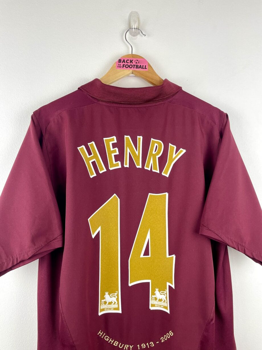 maillot vintage domicile Arsenal 2005/2006 floqué Henry #14