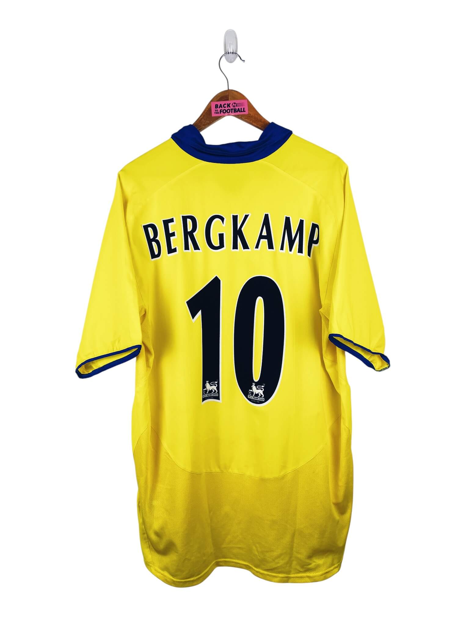 maillot vintage extérieur Arsenal 2003/2004 floqué Bergkamp #10