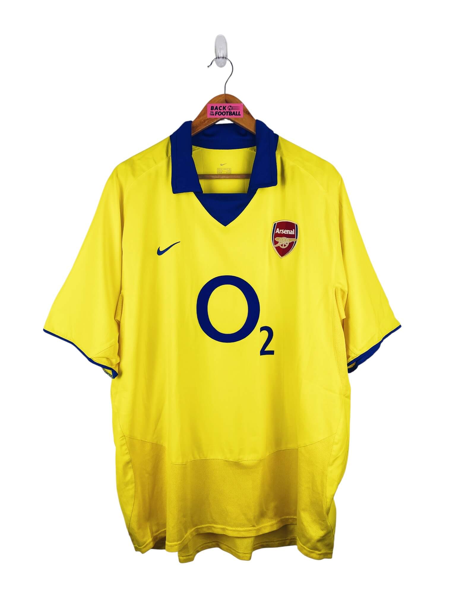 maillot vintage extérieur Arsenal 2003/2004 floqué Bergkamp #10