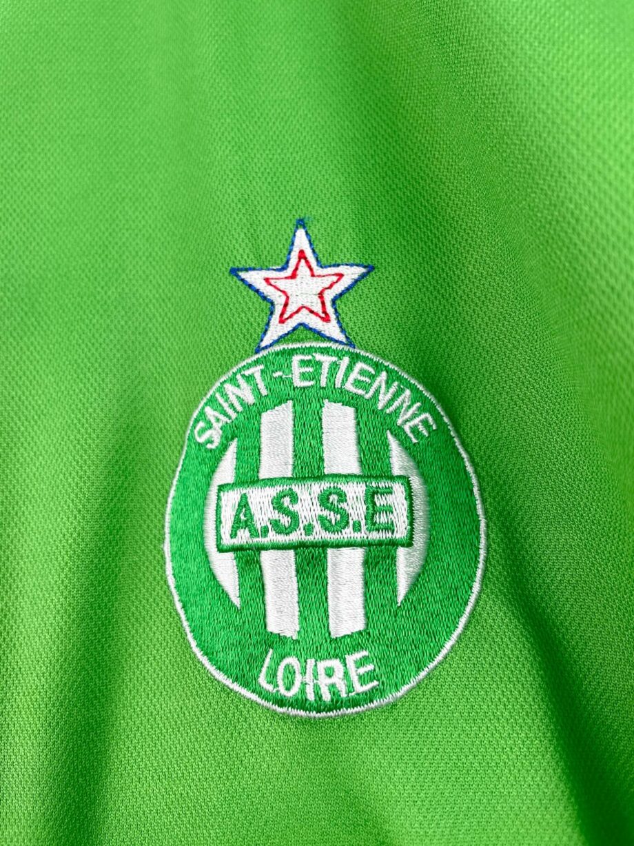 maillot vintage domicile AS Saint-Etienne 2004/2005 manches longues porté (match worn) ou préparé (match issue) pour Piquionne #9