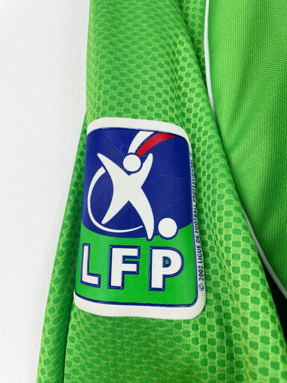 maillot vintage domicile AS Saint-Etienne 2004/2005 manches longues porté (match worn) ou préparé (match issue) pour Piquionne #9