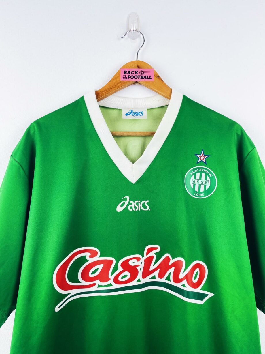 maillot vintage domicile AS Saint-Etienne 1998/1999 porté (match worn) par Sablé #27