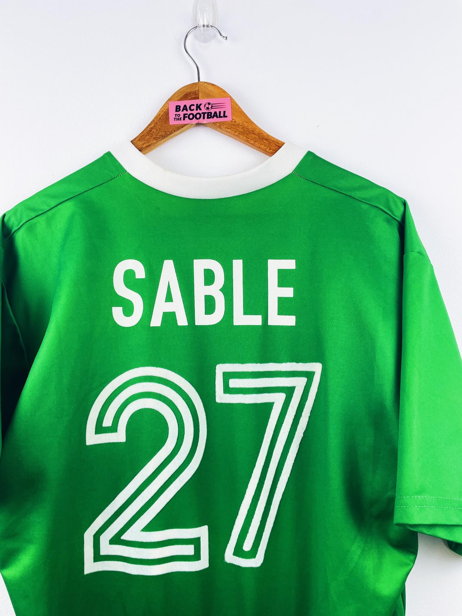 maillot vintage domicile AS Saint-Etienne 1998/1999 porté (match worn) par Sablé #27