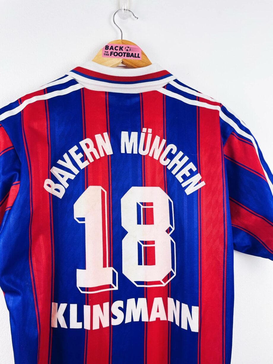 maillot vintage domicile Bayern Munich 1995/1997 floqué Klinsmann #18