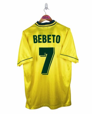 maillot vintage domicile Brésil 1994 floqué Bebeto #7