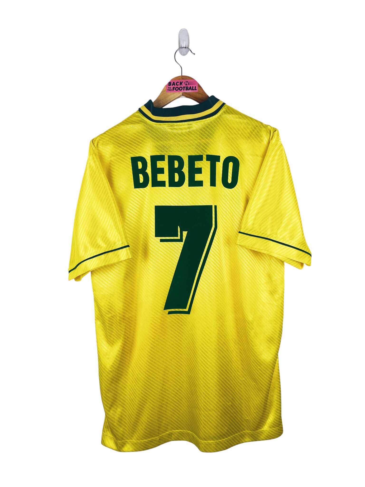 maillot vintage domicile Brésil 1994 floqué Bebeto #7