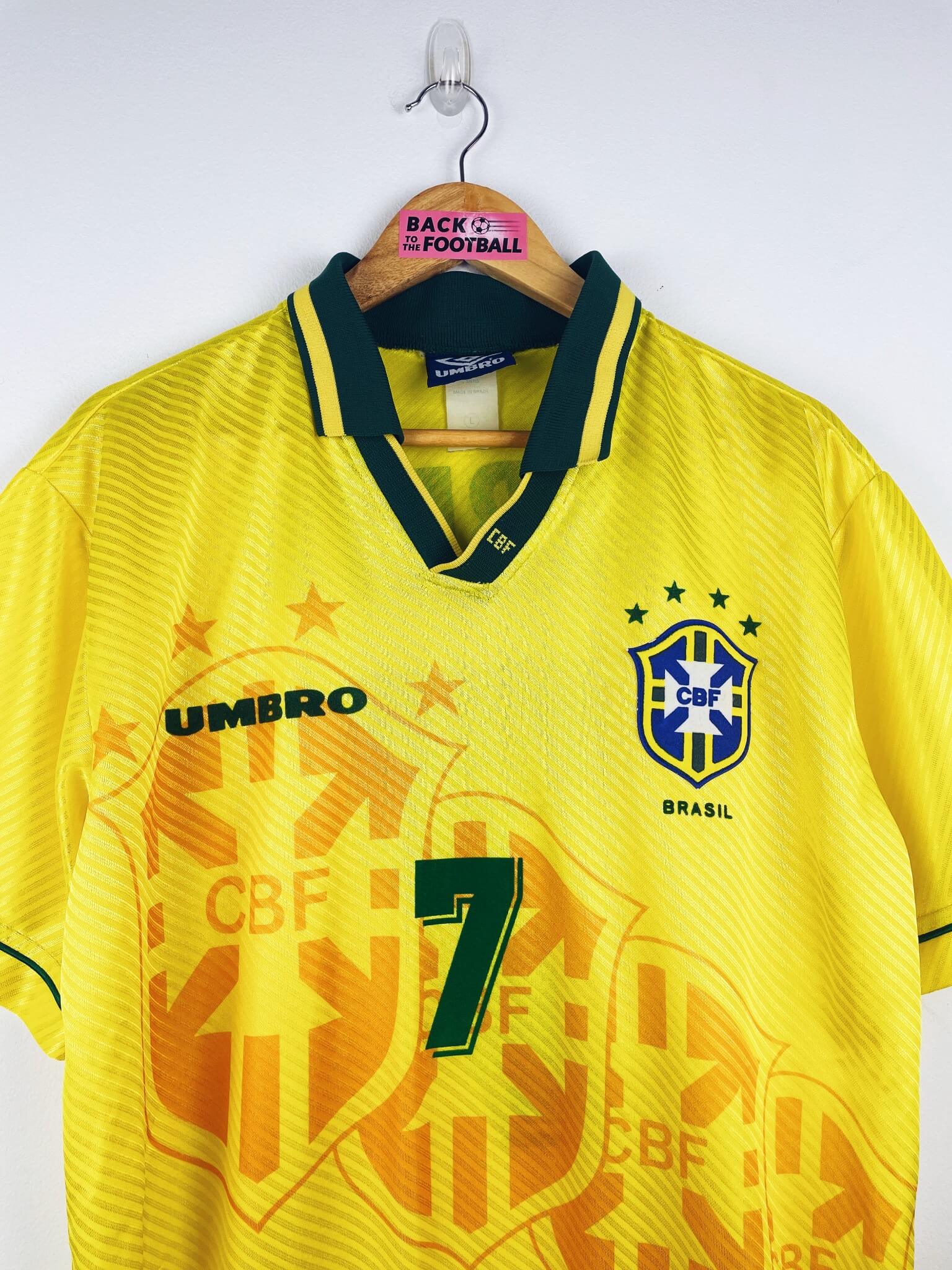 maillot vintage domicile Brésil 1994 floqué Bebeto #7