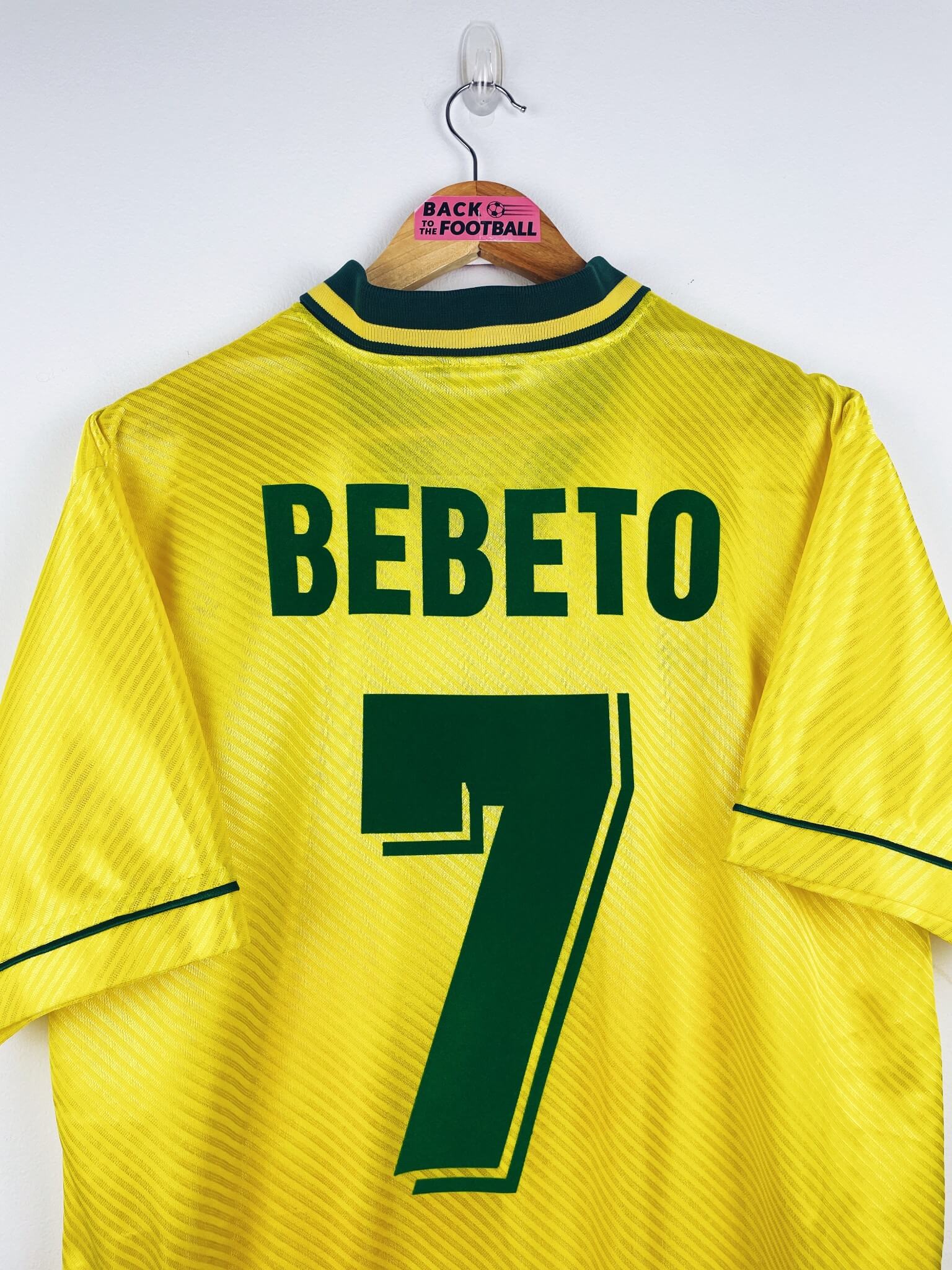 maillot vintage domicile Brésil 1994 floqué Bebeto #7