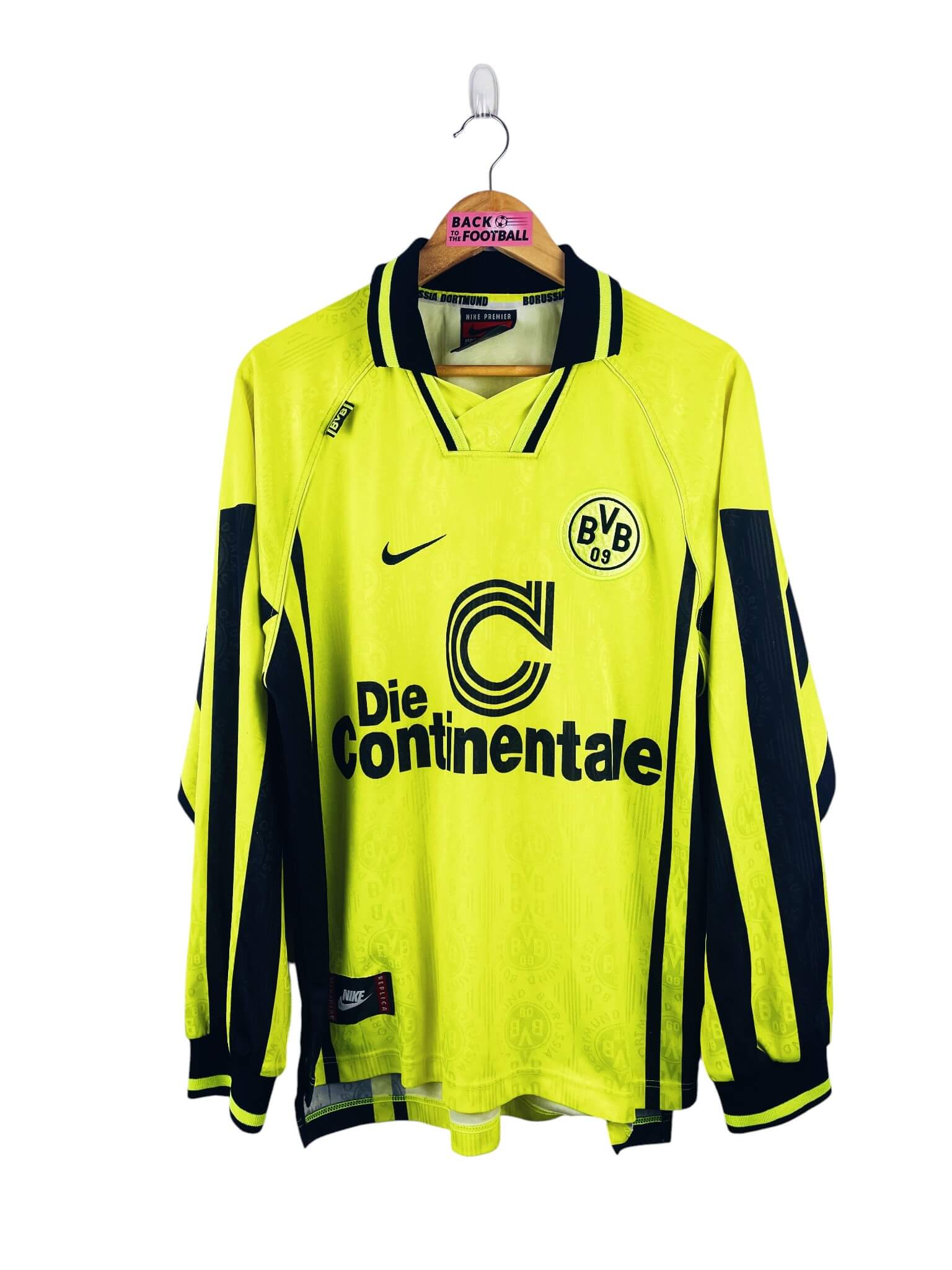 maillot vintage domicile Borussia Dortmund 1996/1997 manches longues